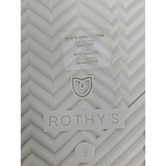 Rothys Womens White Knit Lace-Up Sneakers Size 9 Eco-Friendly EUC - Picture 4 of 12